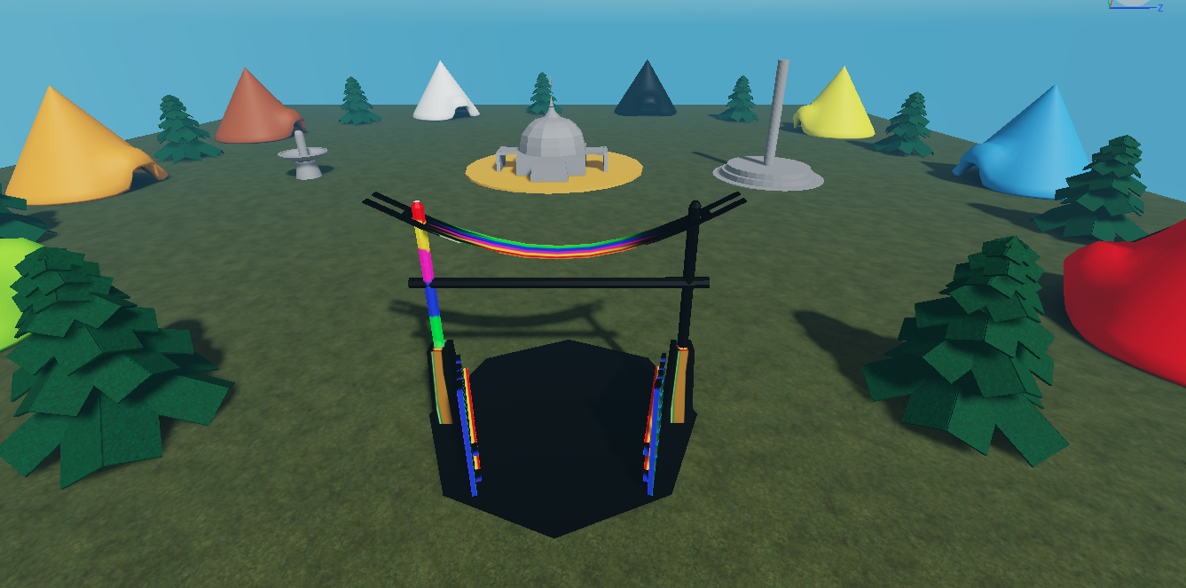 Concept illustration of the humanist park in development