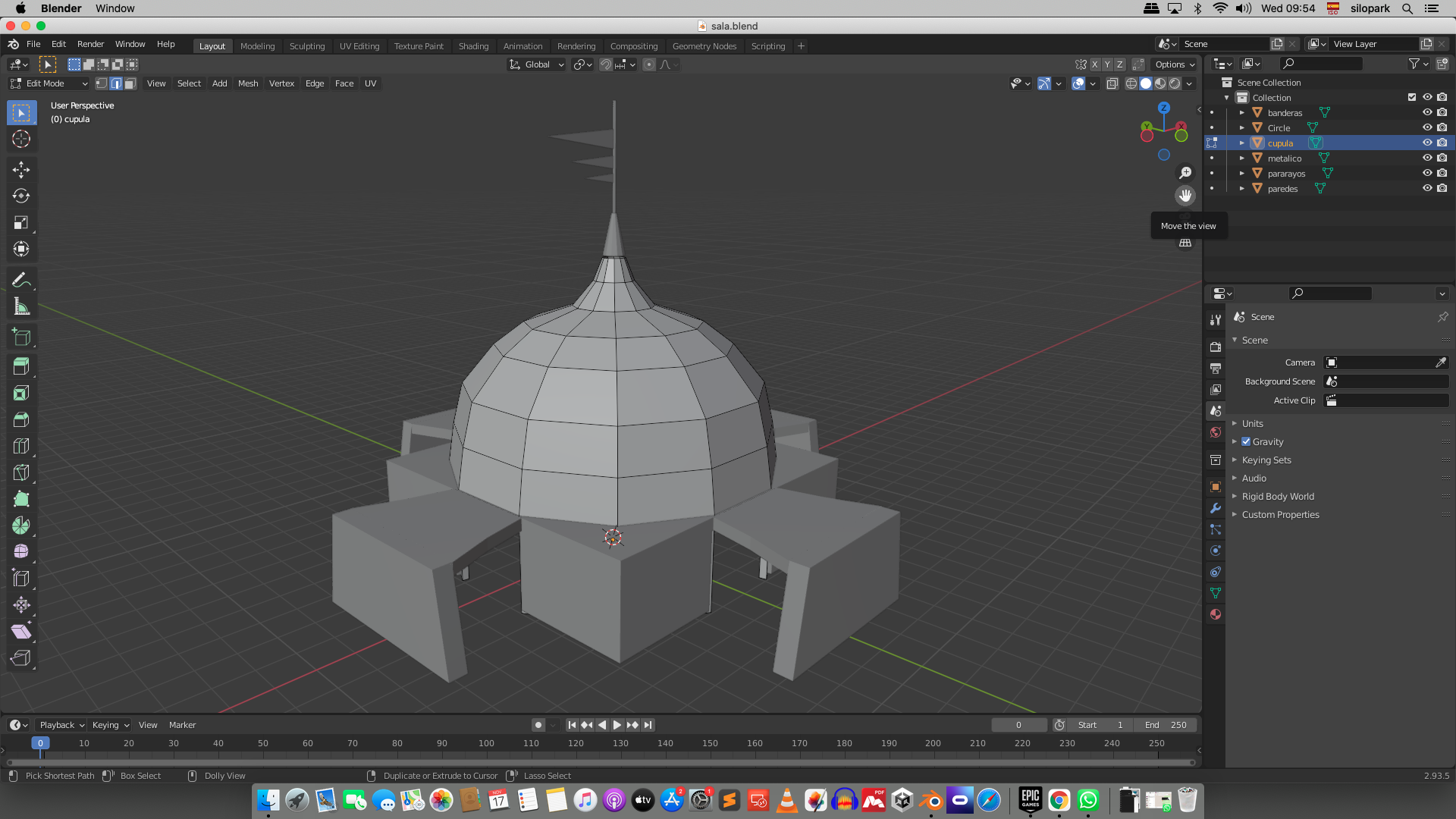 Volumetric render of the park – view 03