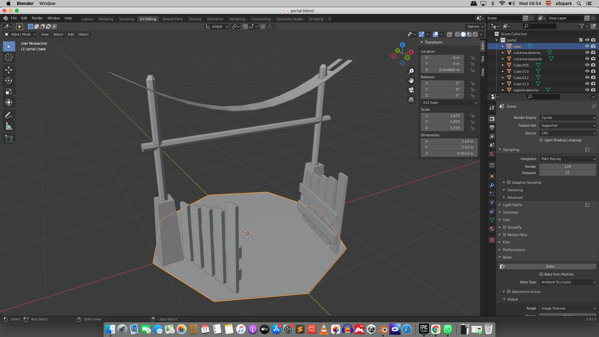 Volumetric render of the park – view 04
